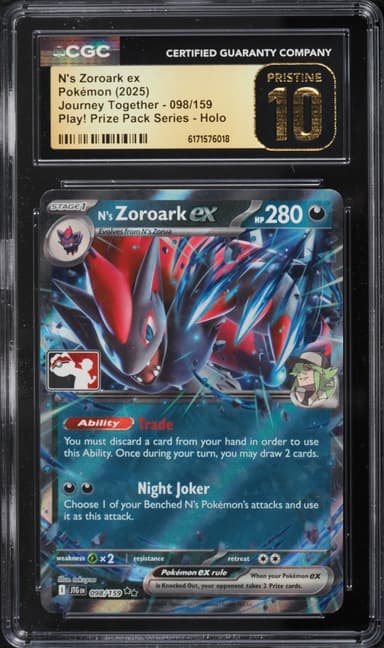 Pokemon SV Journey Together Play Prize Pack Series Holo N's Zoroark Ex #098