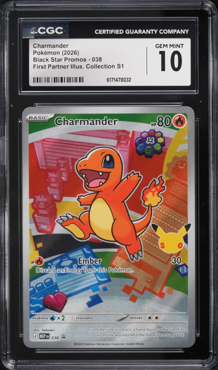 Pokemon Mega Evolution Promo First Partner Illustration S1 Full Art Charmander #38