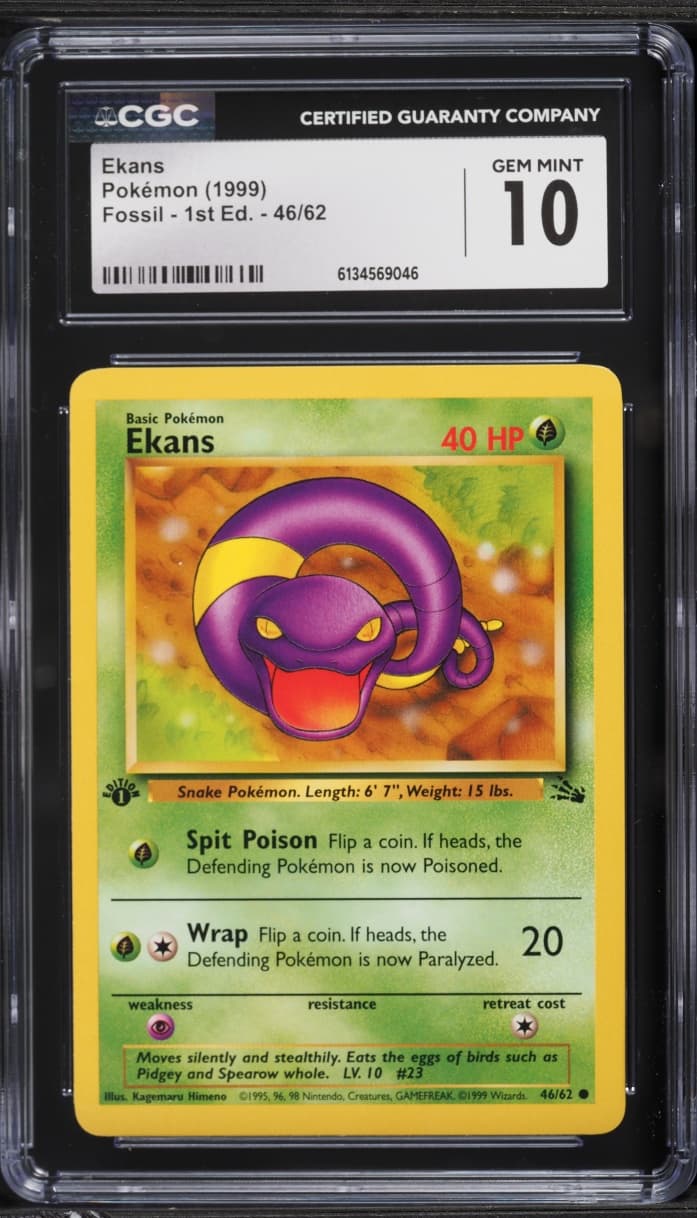 Pokemon Fossil 1st Edition Ekans #46