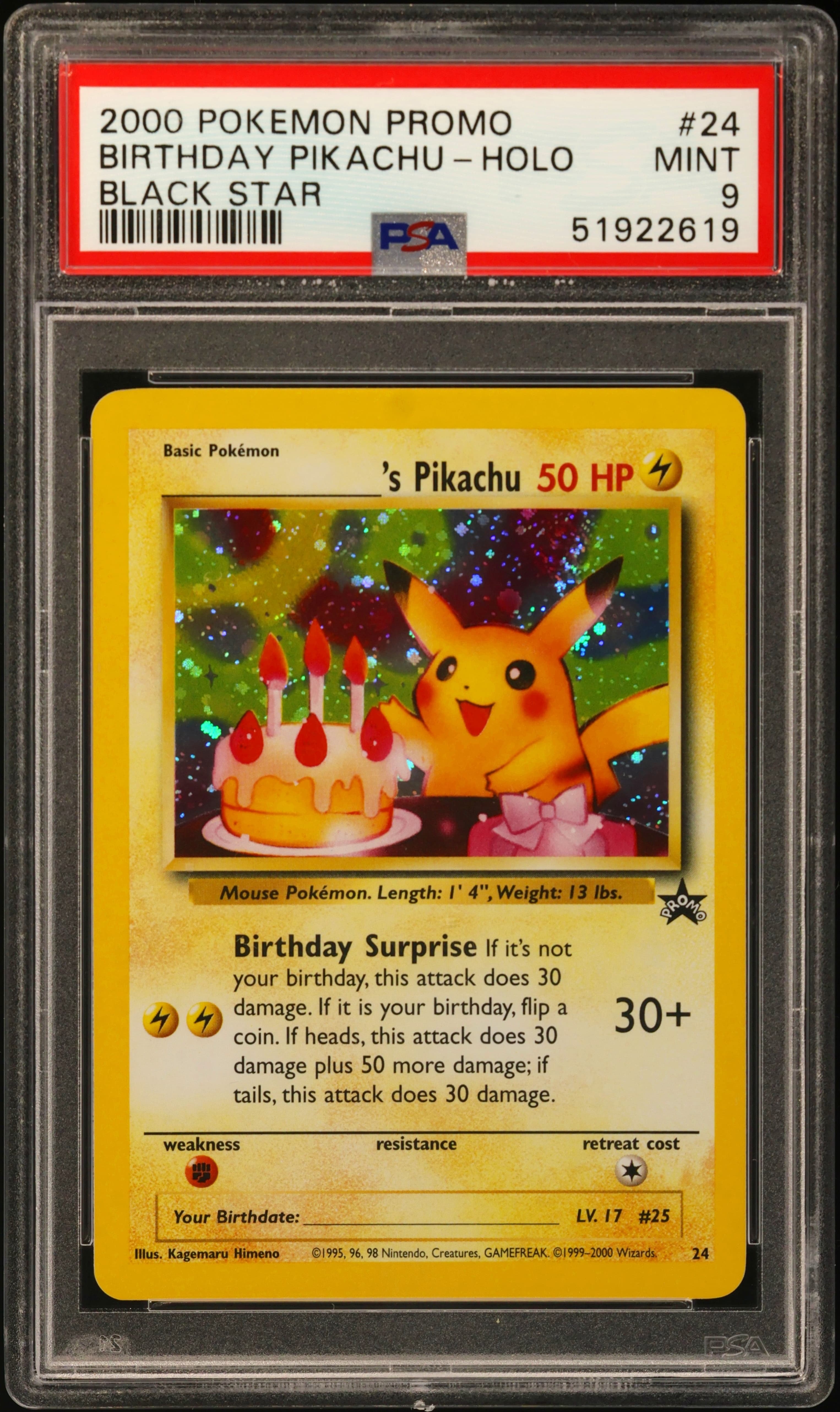 Birthday Pikachu-Holo