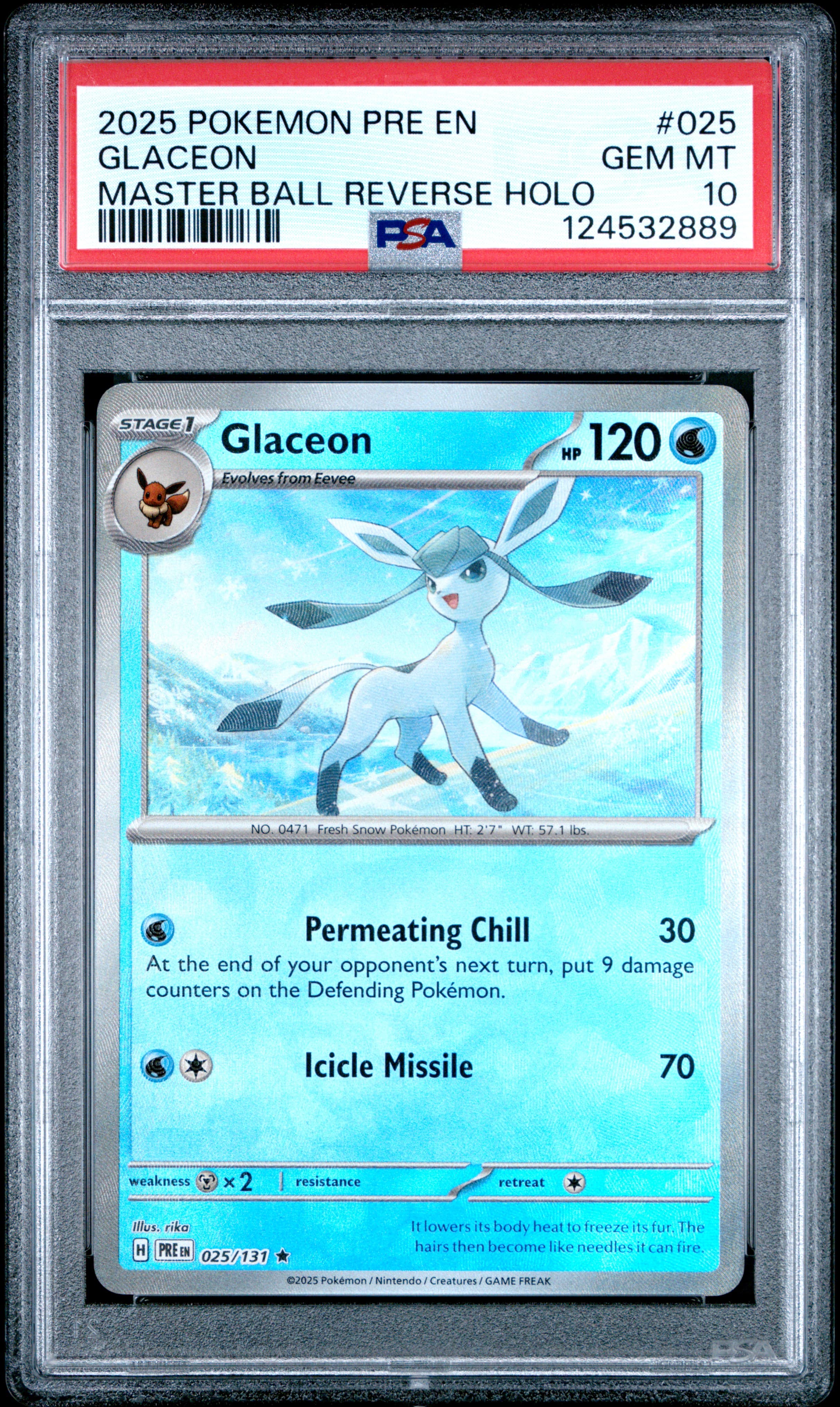 Glaceon Master Ball Reverse Holo
