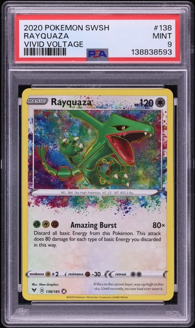 Pokemon Sword & Shield Vivid Voltage Amazing Rare Rayquaza #138