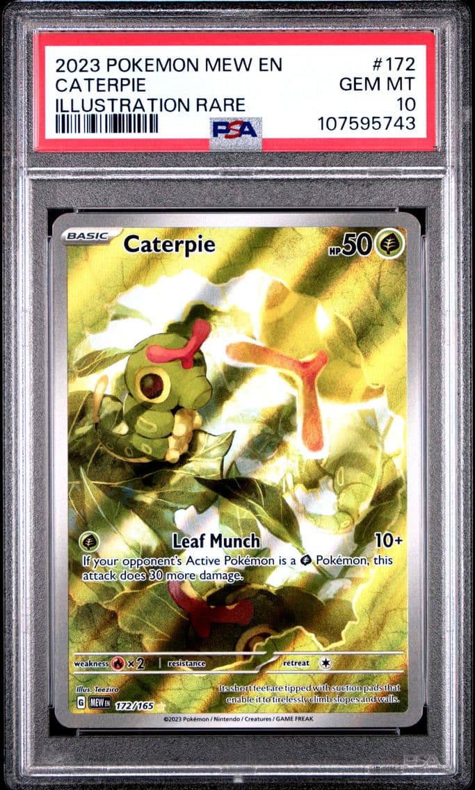 2023 #172 CATERPIE PSA 10 POKEMO