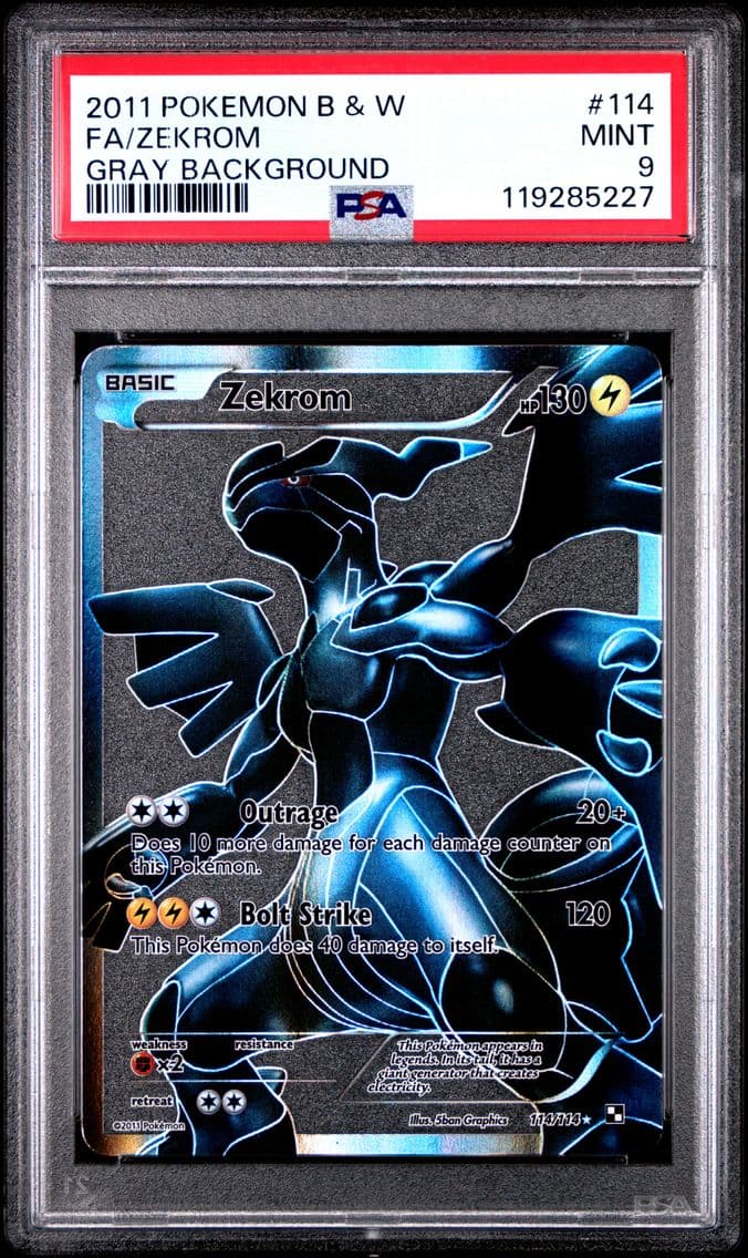 2011 #114 Full Art/Zekrom PSA 9