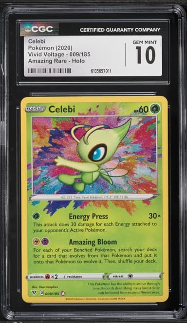 Pokemon Sword & Shield Vivid Voltage Amazing Rare Celebi #9