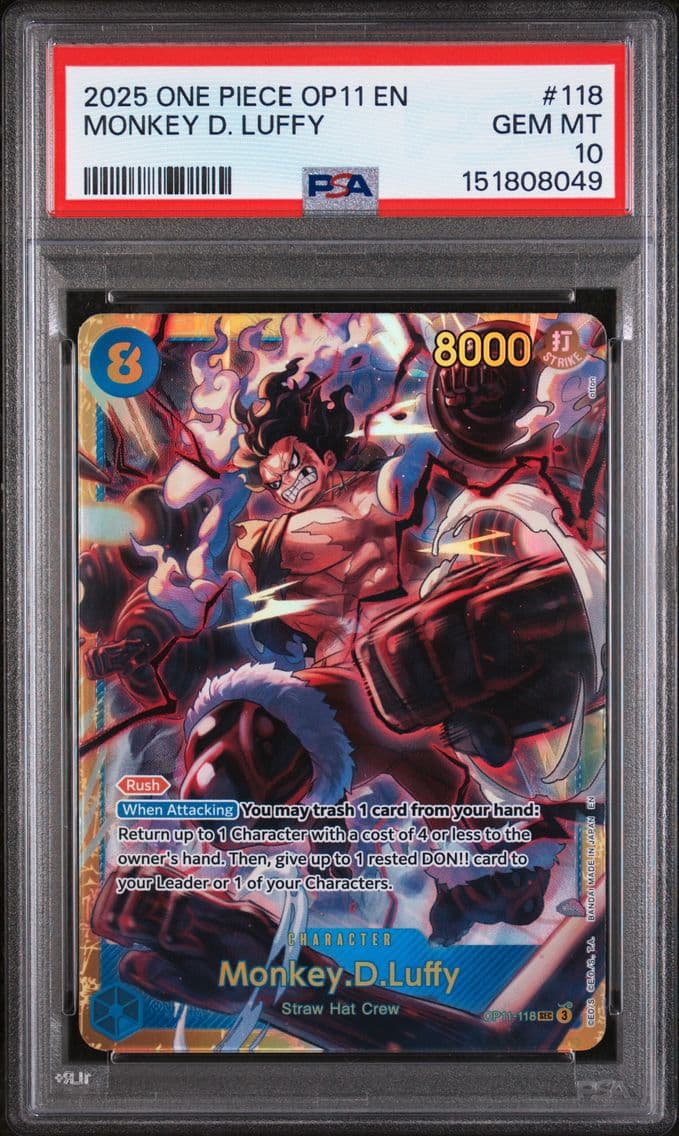 2025 #118 Monkey D. Luffy PSA 10