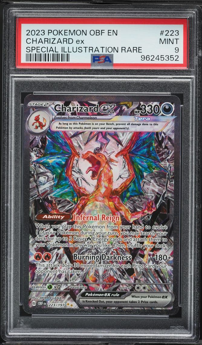 2023 #223 Charizard EX PSA 9 Obf