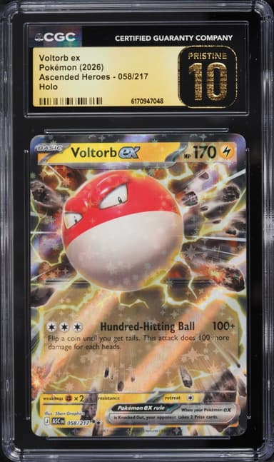 Pokemon Mega Ascended Heroes Holo Voltorb ex #58