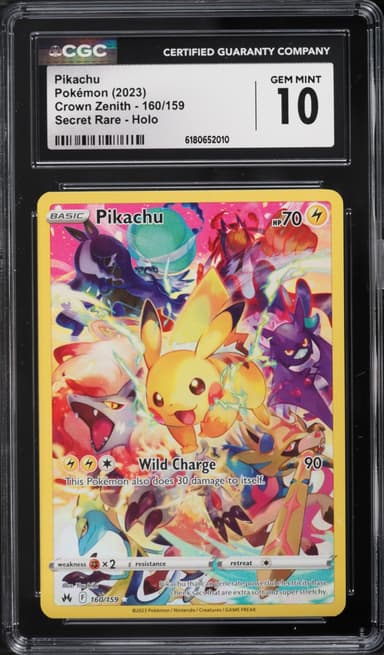 Pokemon Sword & Shield Crown Zenith SEC Pikachu #160