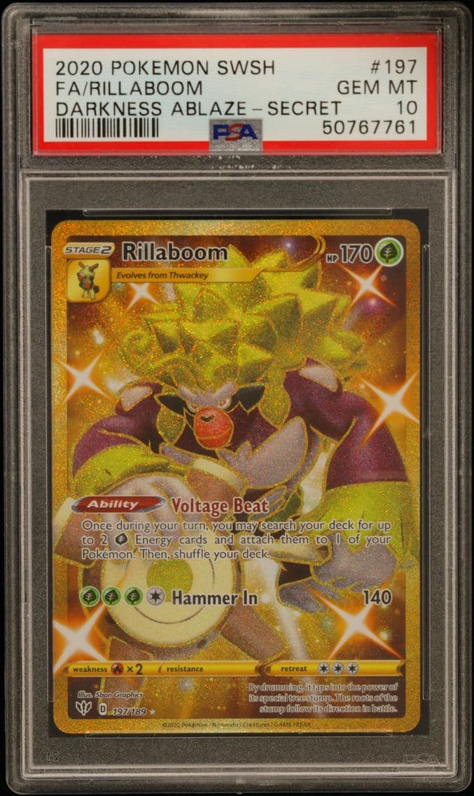 2020 #197 Full Art/Rillaboom PSA