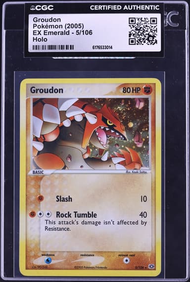 Pokemon EX Emerald Holo Groudon #5