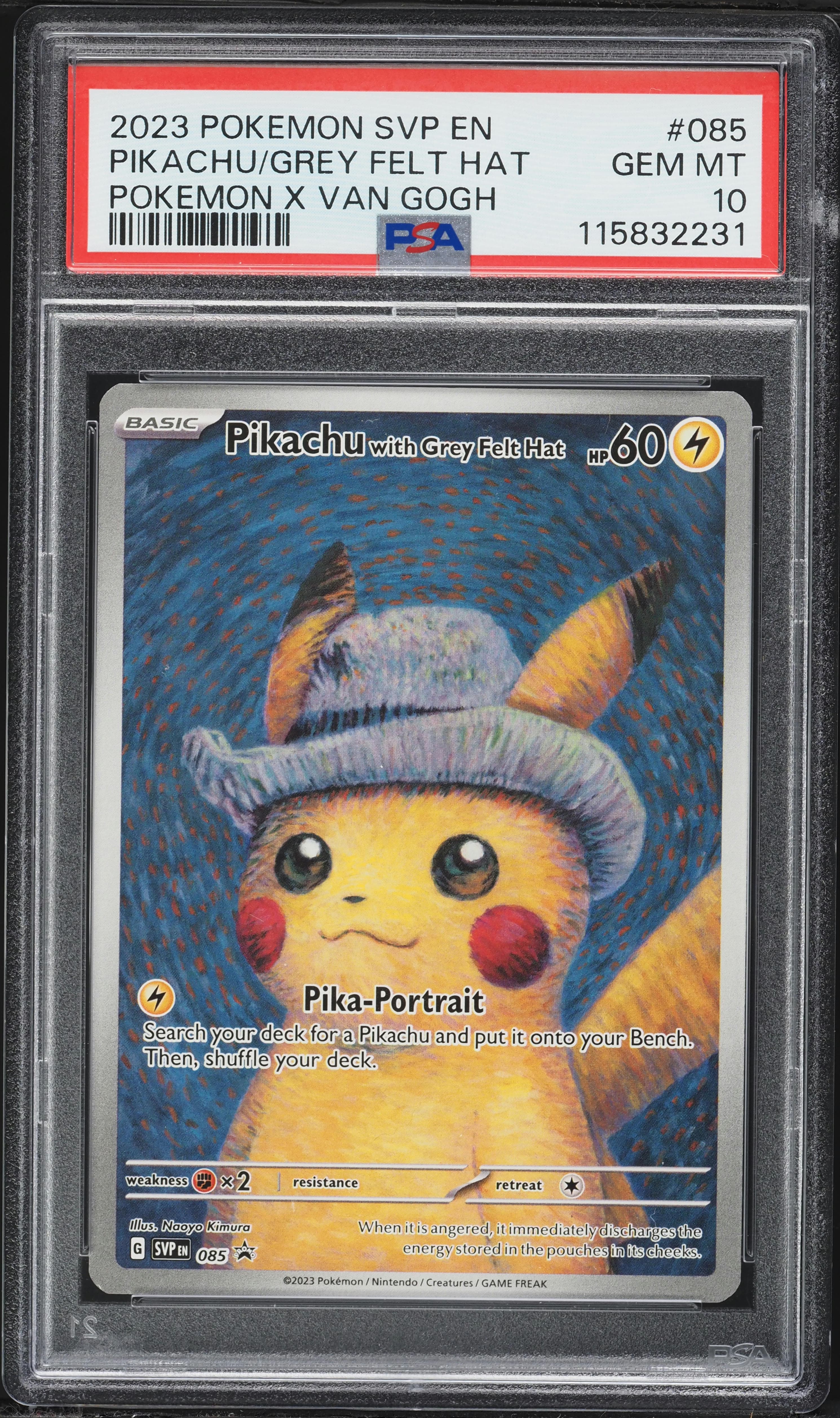 Pikachu With Grey Felt Hat