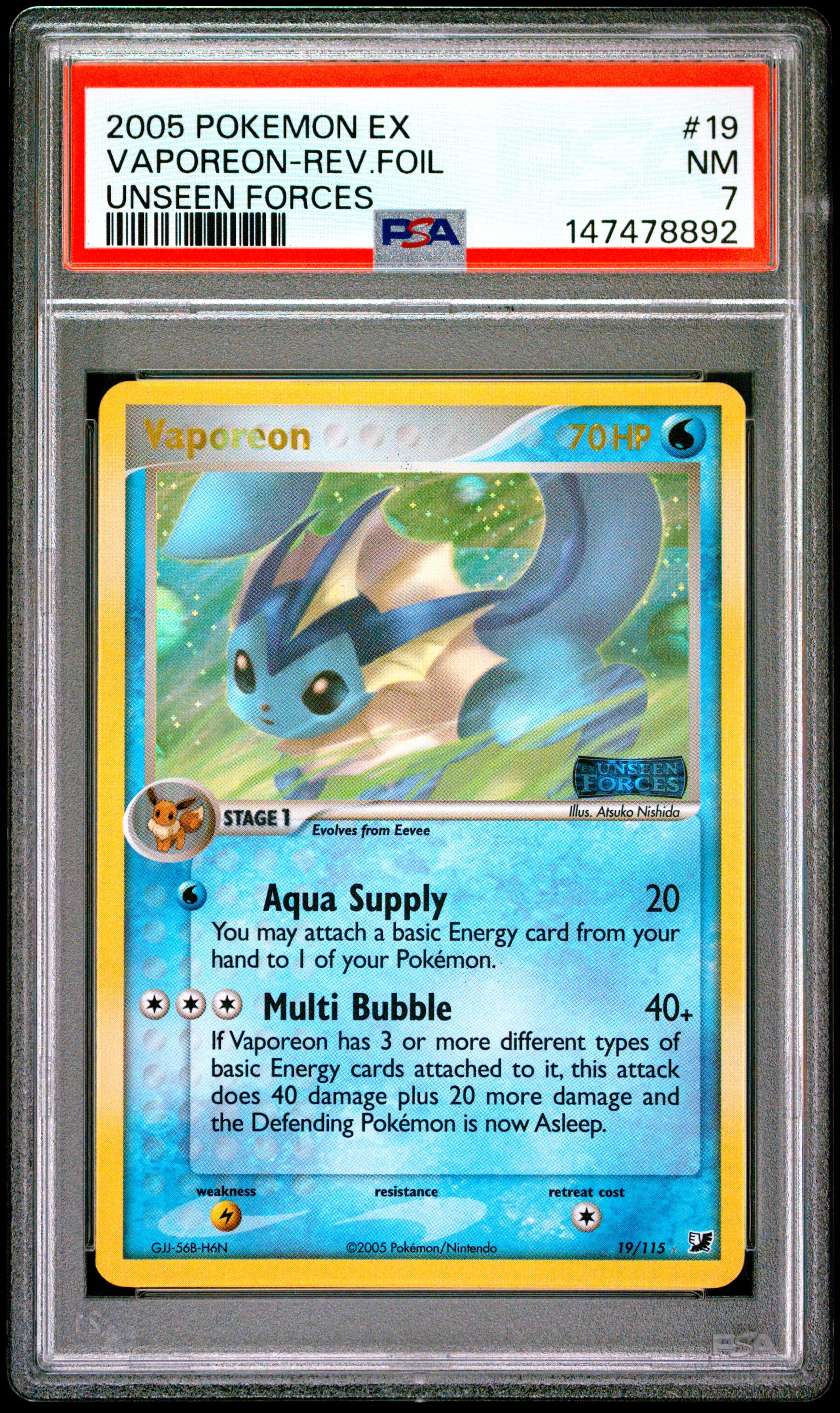 Vaporeon-Reverse Foil