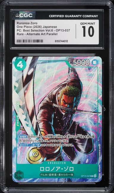 One Piece Japanese Premium Best Selection Vol.6 Alt Art Roronoa Zoro #OP13-037