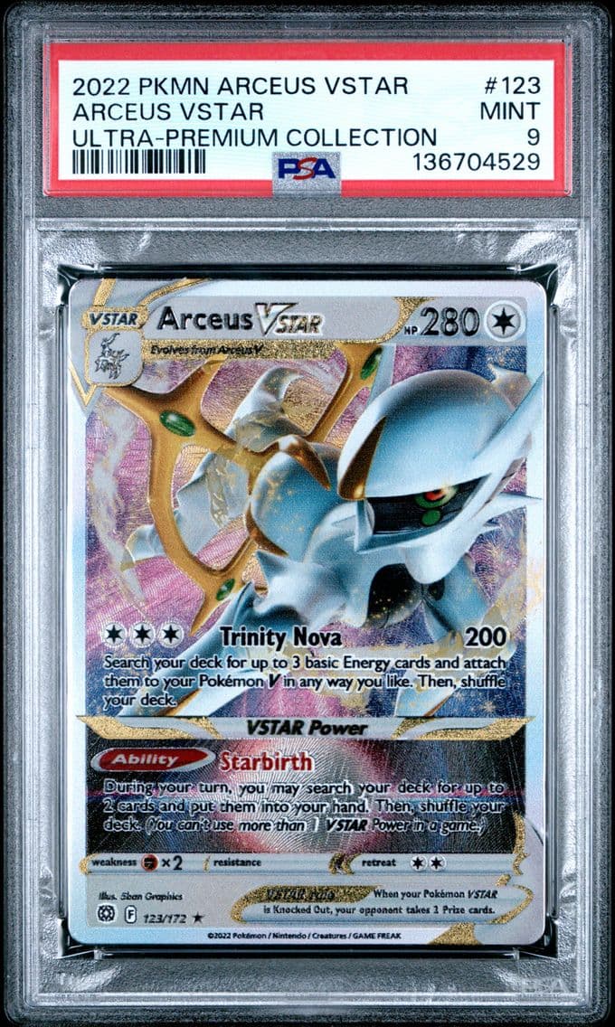 2022 #123 Arceus Vstar PSA 9 Arc