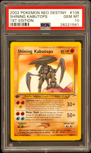 Shining Kabutops 1st Edition