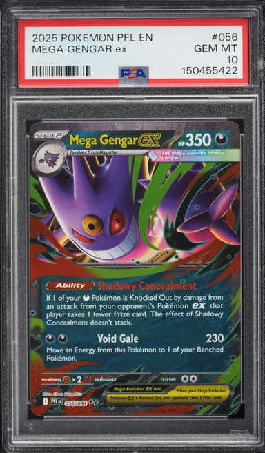 Pokemon Mega Evolution Phantasmal Flames Holo Mega Gengar ex #56