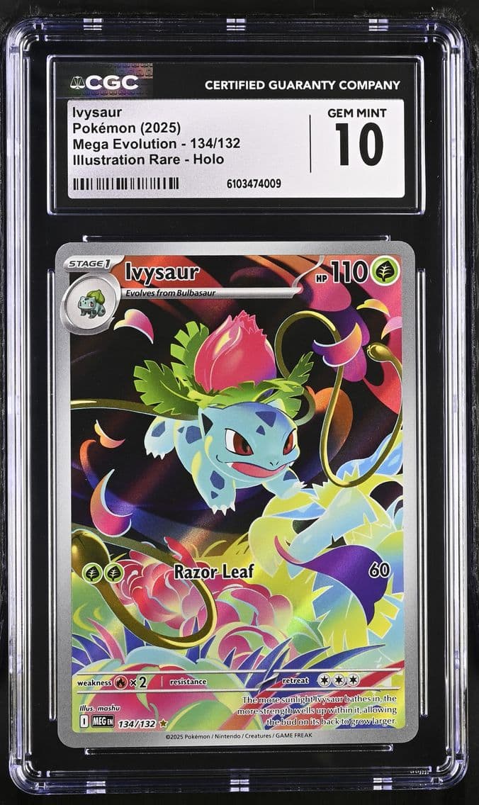2025 #134 Ivysaur CGC 10 Mega Ev