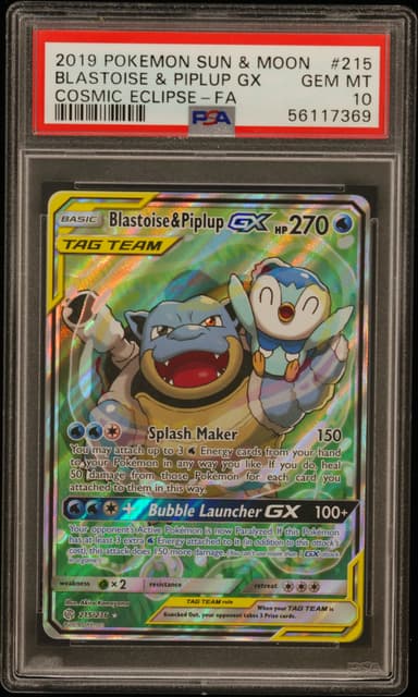 Full Art/Blastoise & Piplup GX