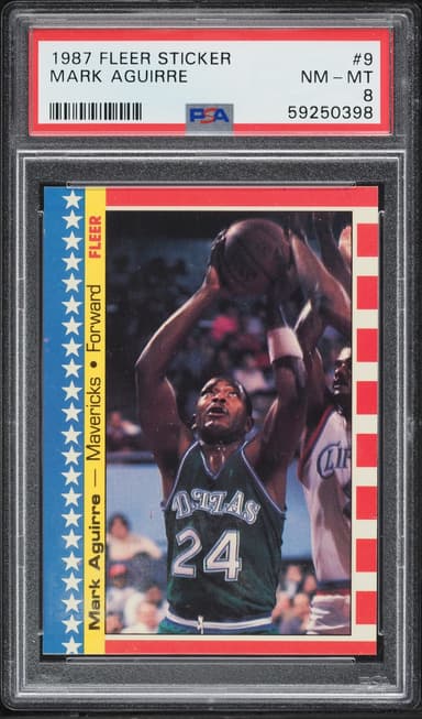 Fleer Sticker Mark Aguirre #9