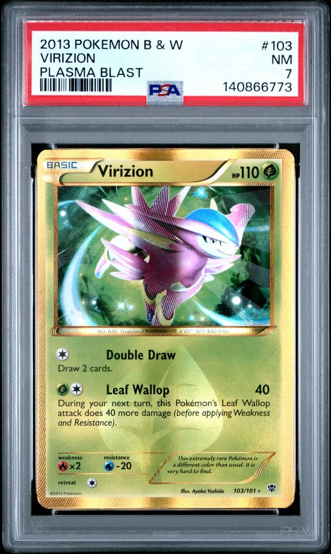 2013 #103 Virizion PSA 7 Black &
