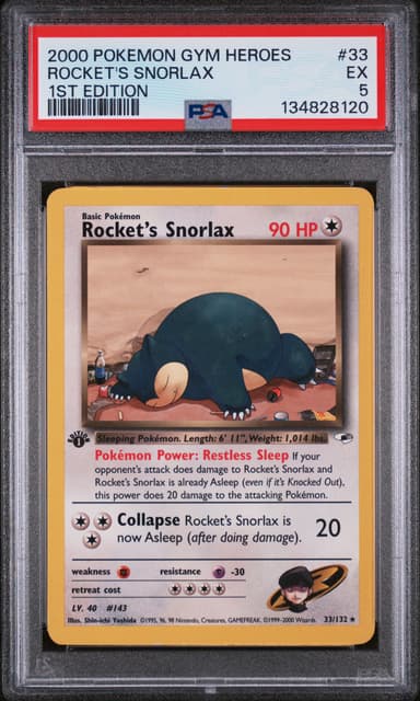 Rocket's Snorlax 1st Edition