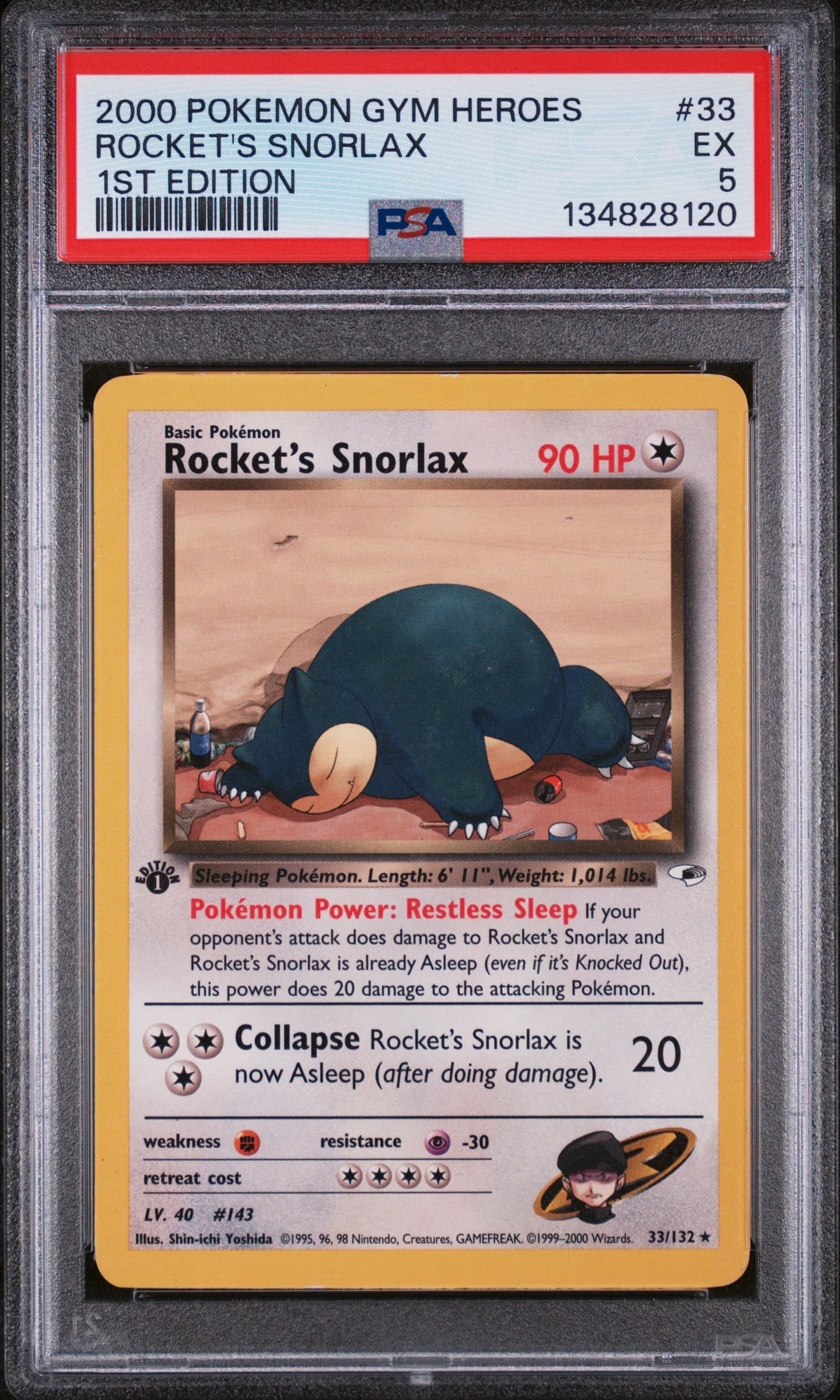 Rocket's Snorlax 1st Edition