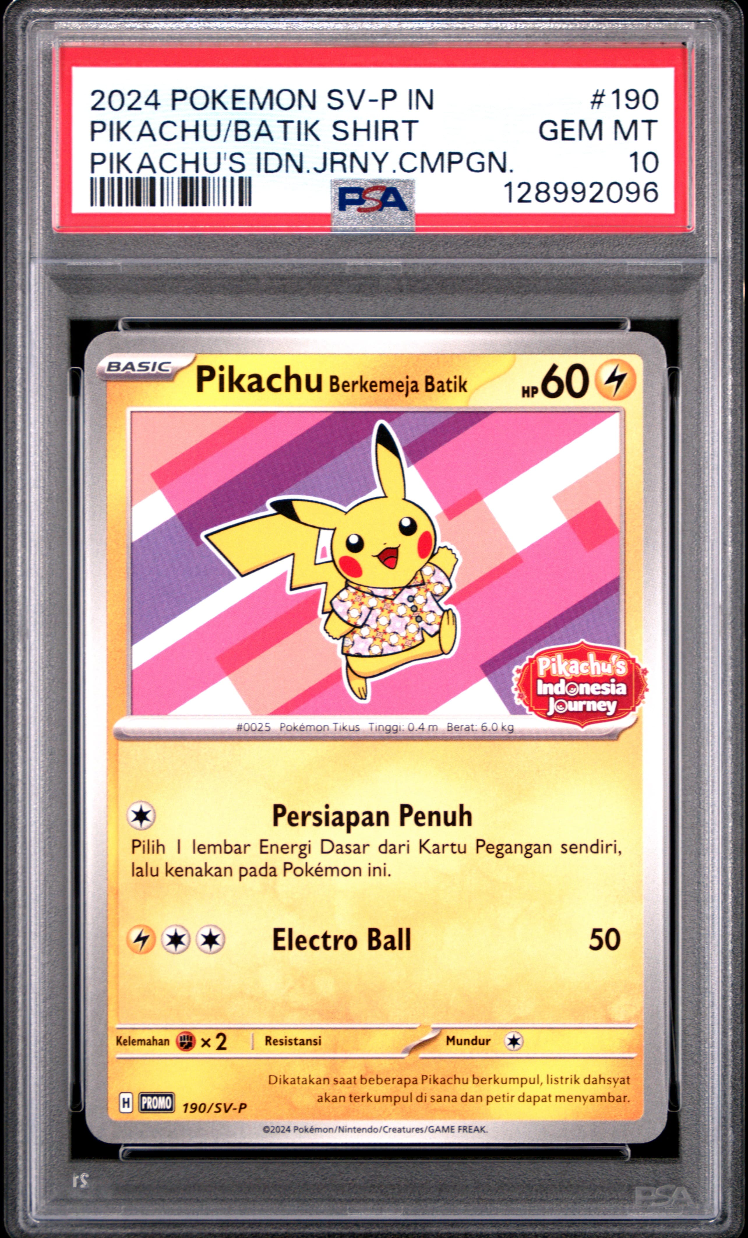 Pikachu in Batik Shirt