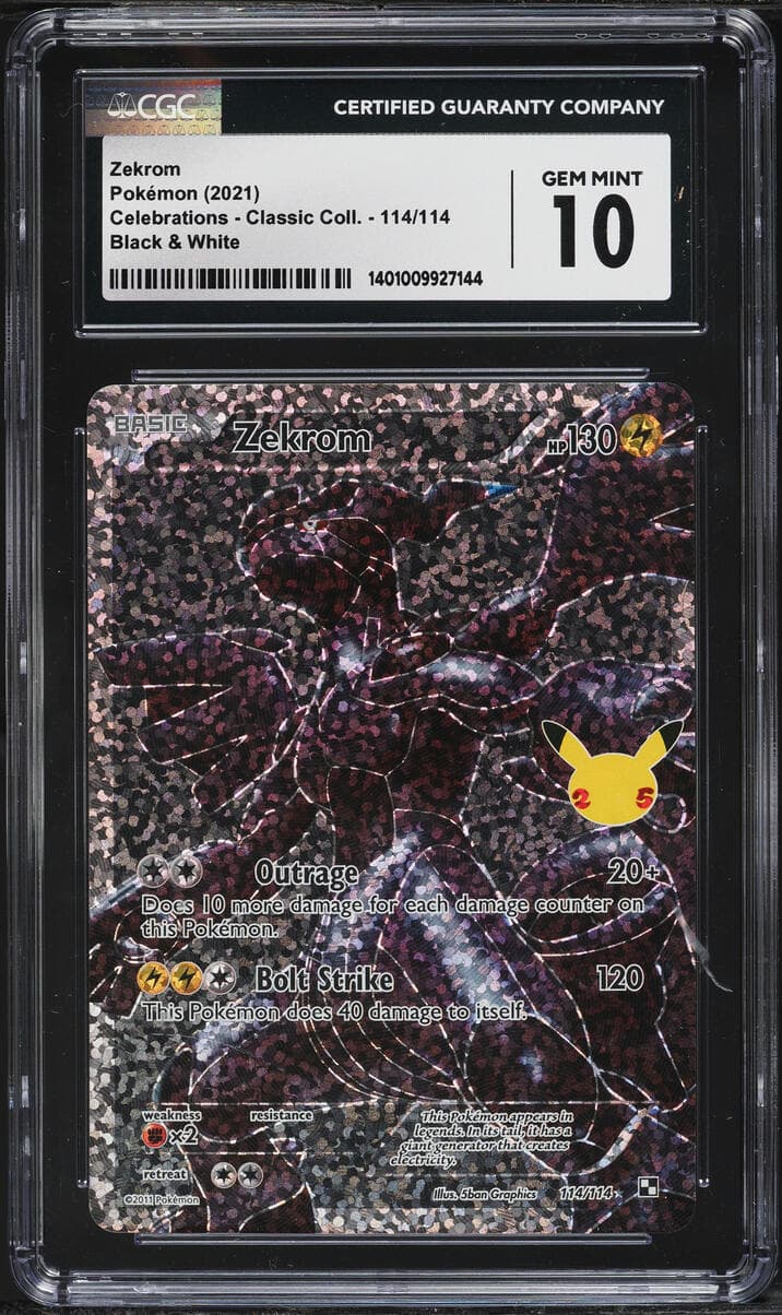 Pokemon Sword & Shield Celebrations Classic Collection Full Art Zekrom #114
