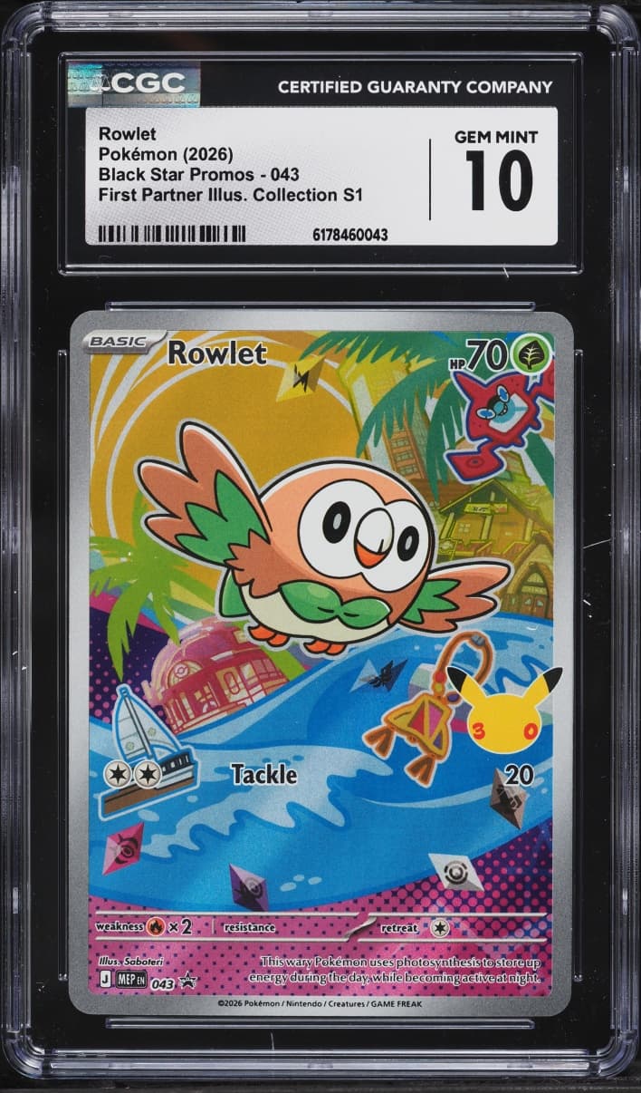 Pokemon Mega Evolution Promo First Partner Illustration Full Art Rowlet #43