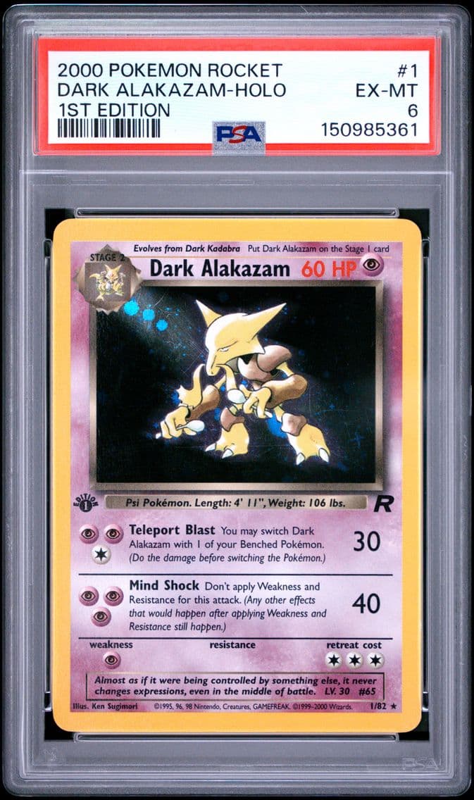 2000 #1 Dark Alakazam-Holo 1st E