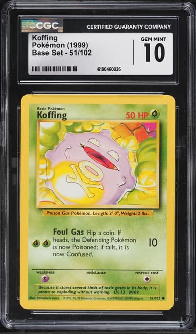 Pokemon Base Set Koffing #51