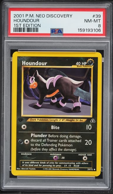 Pokemon Neo Discovery 1st Edition Houndour #39