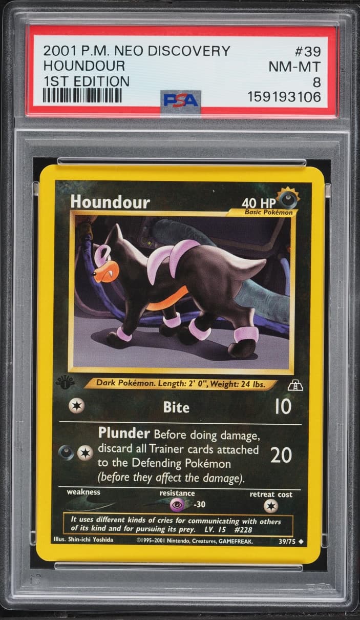 Pokemon Neo Discovery 1st Edition Houndour #39