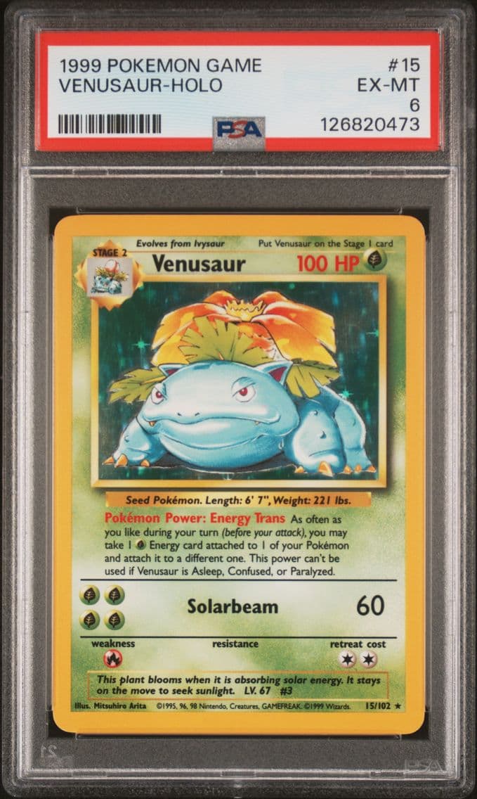 1999 #15 Venusaur-Holo PSA 6 Gam