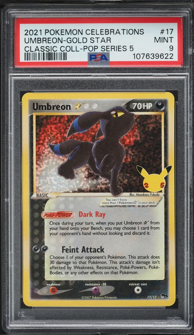2021 #17 Umbreon-Gold Star PSA 9