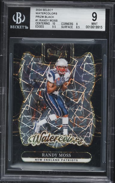 Select Watercolors Prizm Black Randy Moss MINT