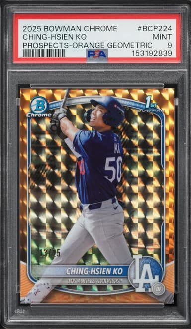 Bowman Chrome Orange Geometric Refractor Ching-Hsien Ko PROSPECT /25 #BCP-224