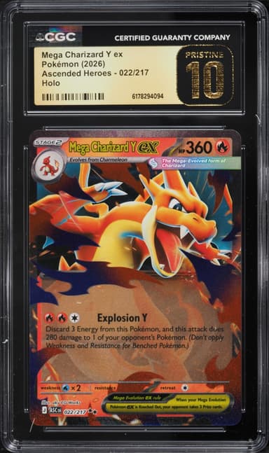 Pokemon Mega Evolution Ascended Heroes Holo Mega Charizard Y Ex #22