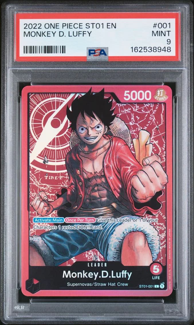 2022 #001 Monkey D. Luffy PSA 9 