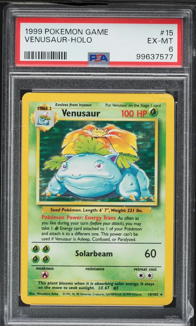 1999 #15 Venusaur-Holo PSA 6 Gam