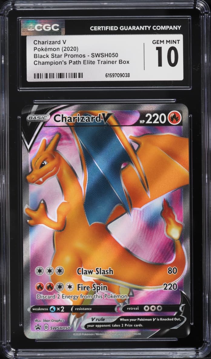 Pokemon Sword & Shield Promo Champion's Path ETB Full Art Charizard V #SWSH050