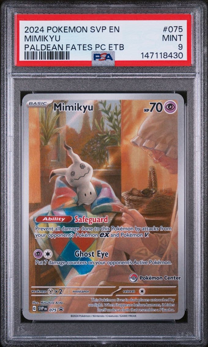 2024 #075 Mimikyu PSA 9 Svp EN-S
