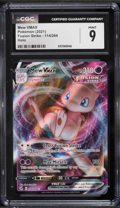 Pokemon Sword & Shield Fusion Strike Alt Art Mew VMAX #114
