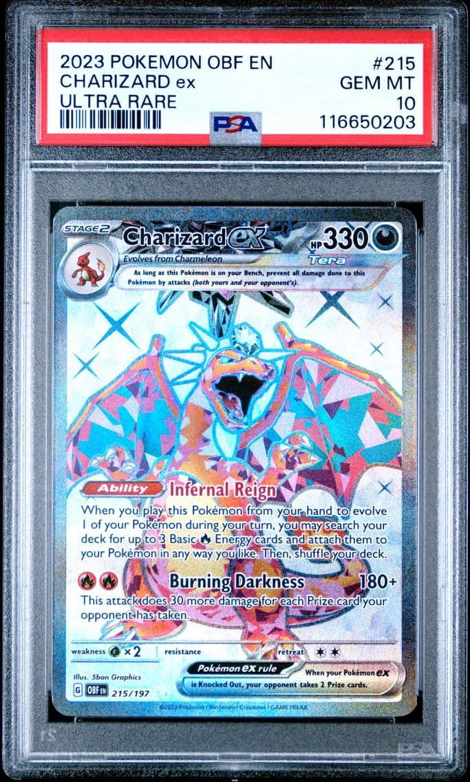 2023 #215 Charizard EX PSA 10 Ob