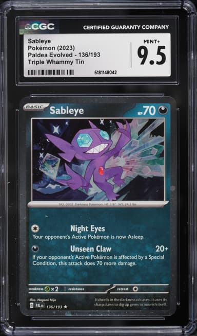 Pokemon Scarlet & Violet Paldea Evolved Triple Whammy Tin Sableye #136