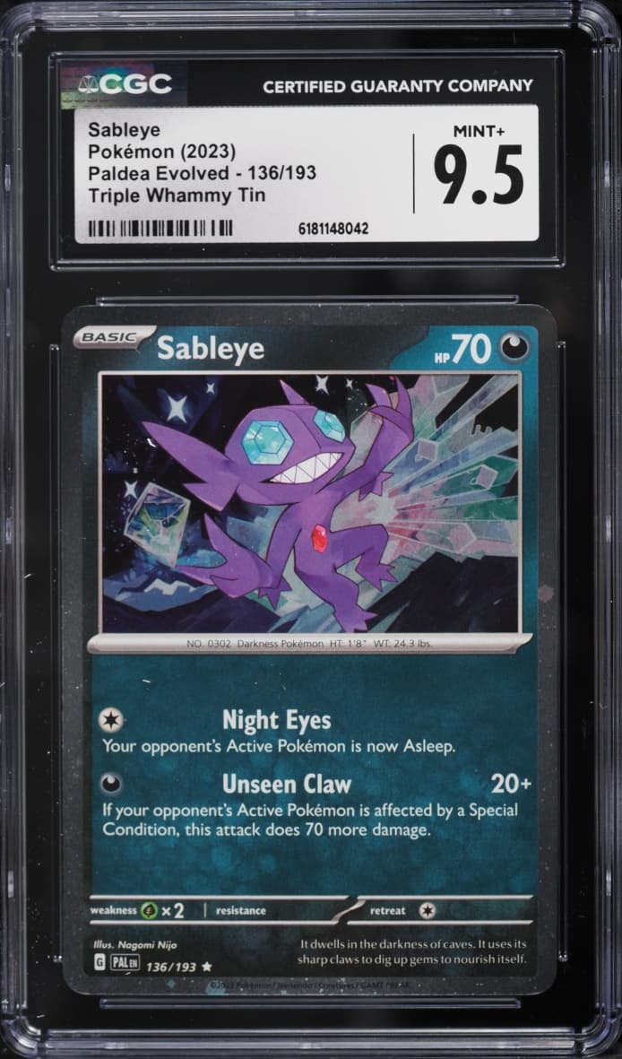 Pokemon Scarlet & Violet Paldea Evolved Triple Whammy Tin Sableye #136