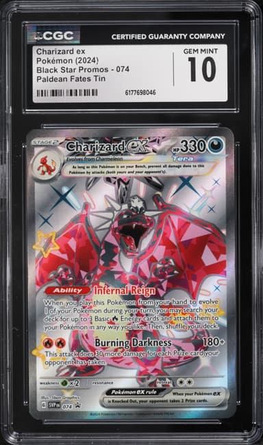 Pokemon Scarlet & Violet Promo Paldean Fates Tin Full Art Charizard EX #74