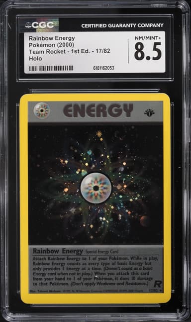 Pokemon Team Rocket 1st Edition Holo Rainbow Energy #17
