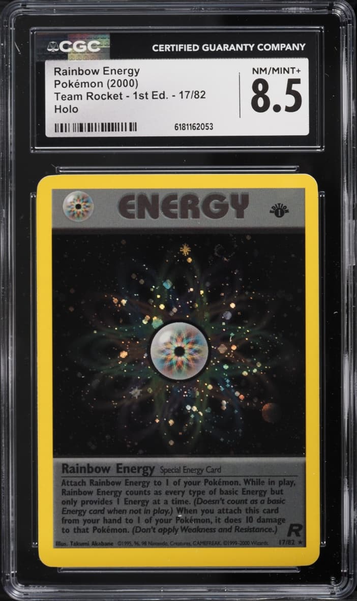 Pokemon Team Rocket 1st Edition Holo Rainbow Energy #17